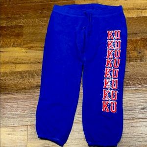 Lg Soffe KU sweats, Capri length